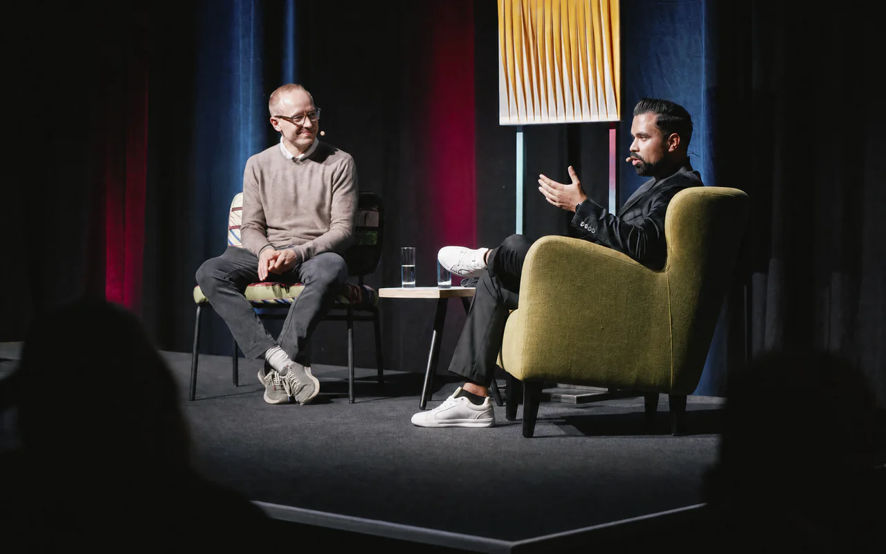 Bene in a stage conversation at Digitale Leute 2025