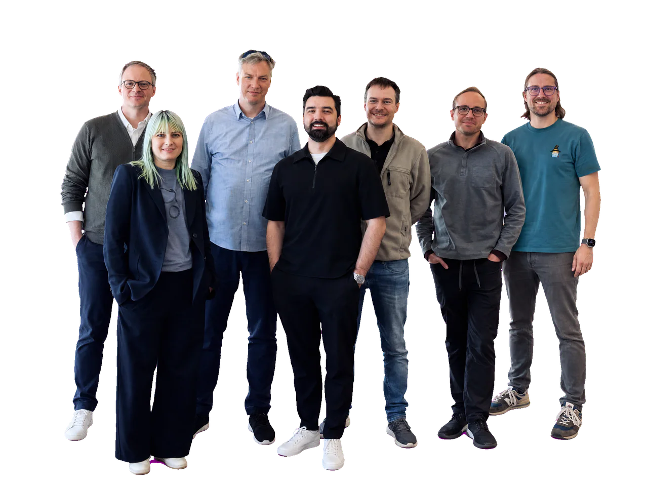 A group of software practitioners working together